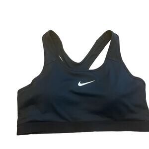 Nike Black Medium Support Racerback Sports Bra Size XL